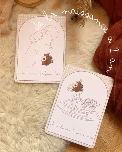 Cartes étapes India de la naissance à 1 an, personnalisables – Image 4