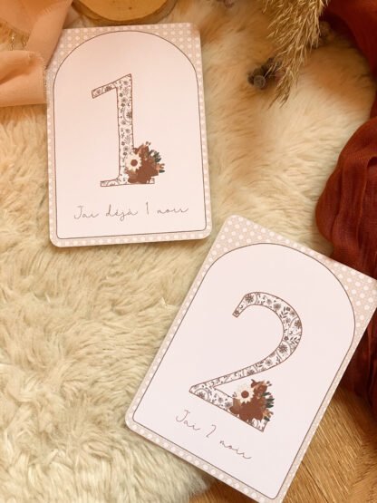 Cartes étapes India de la naissance à 1 an, personnalisables – Image 6