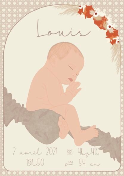 Affiche de naissance Sonia pour garçon – Image 2
