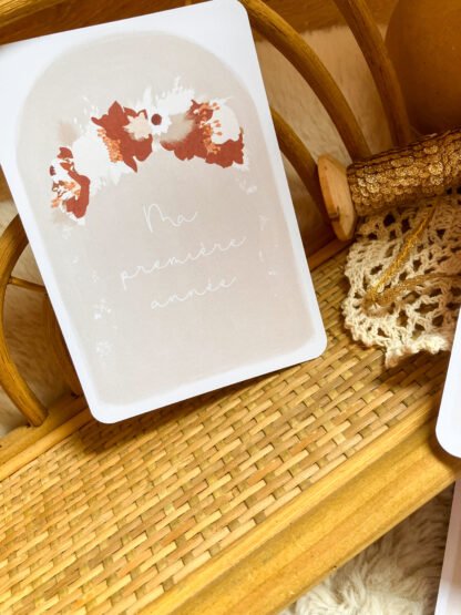 Cartes étapes Romy de la naissance à 1 an, personnalisables – Image 15