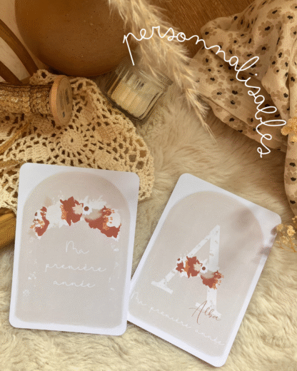 Cartes étapes Romy de la naissance à 1 an, personnalisables – Image 4