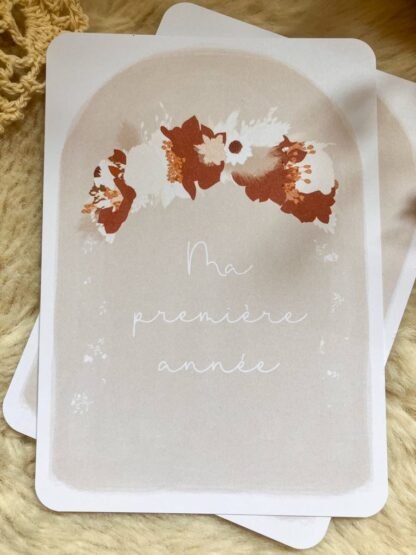 Cartes étapes Romy de la naissance à 1 an, personnalisables – Image 14