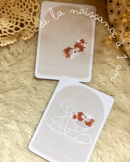 Cartes étapes Romy de la naissance à 1 an, personnalisables – Image 3