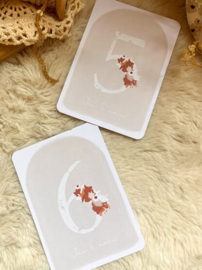 Cartes étapes Romy de la naissance à 1 an, personnalisables – Image 9