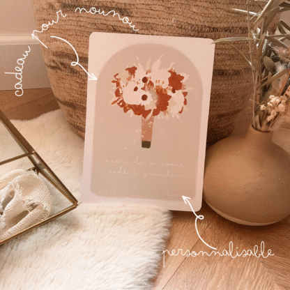 Affichette un joli bouquet pour Nounou