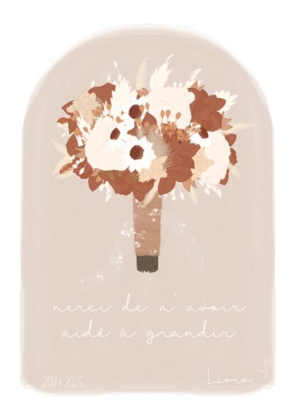 Affichette un joli bouquet pour Nounou – Image 2