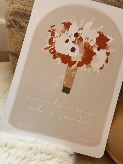 Affichette un joli bouquet pour Nounou – Image 3