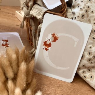 Carte Romy, un doux monogramme (lettre au choix)