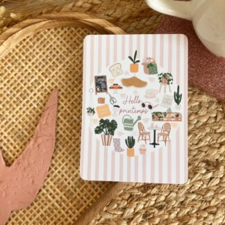 Carte Hello printemps - Hello spring (disponible en 2 langues)
