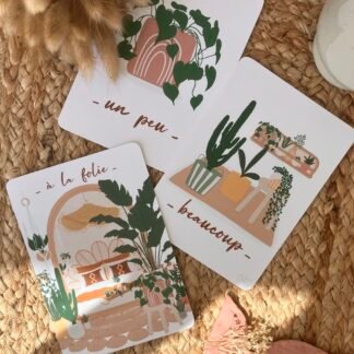 Trio de cartes plant lover: un peu, beaucoup, à la folie