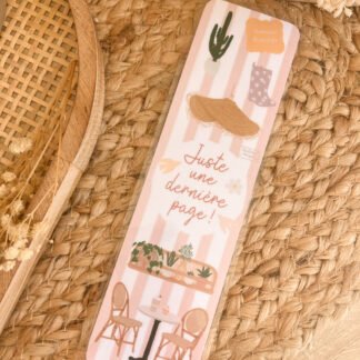 Marque-page plastifié Hello printemps: juste une dernière page