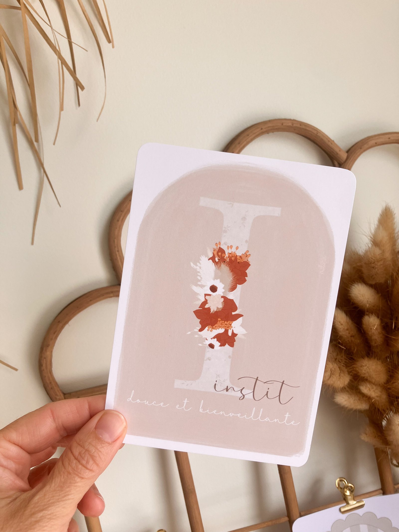 Carte Instit douce et bienveillante