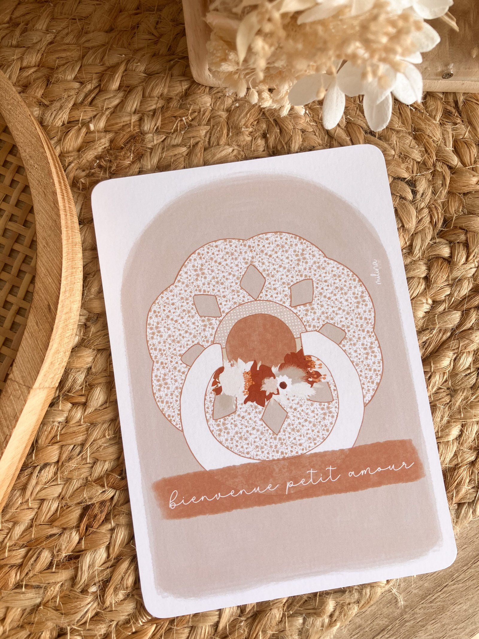 Carte de naissance Bienvenue petit amour