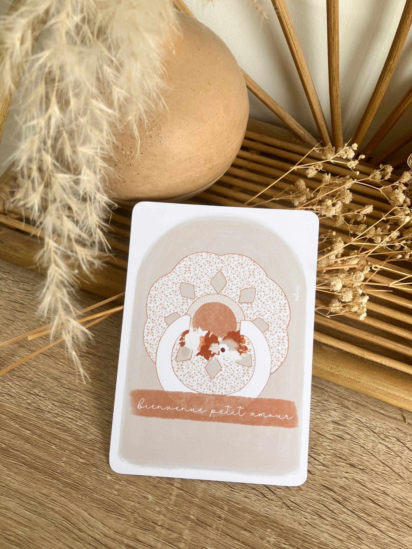 Carte de naissance Bienvenue petit amour – Image 3