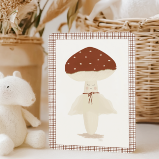 Carte mon hochet champignon (avec contour)