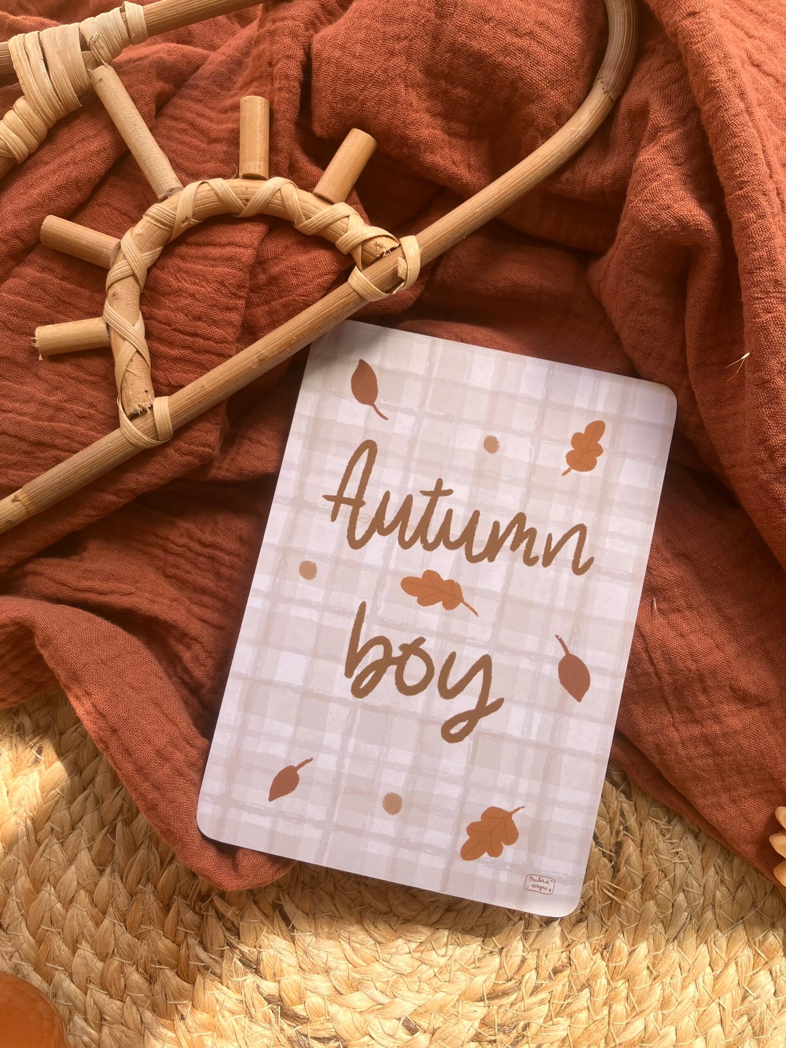 Carte Autumn baby, Autumn girl ou Autumn boy (texte au choix) – Image 8