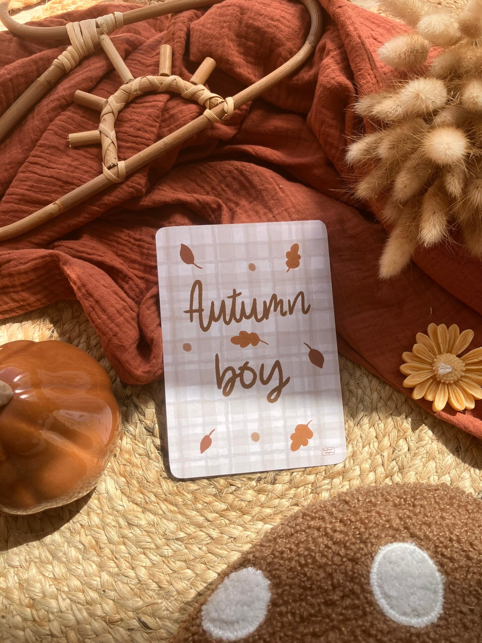 Carte Autumn baby, Autumn girl ou Autumn boy (texte au choix) – Image 7